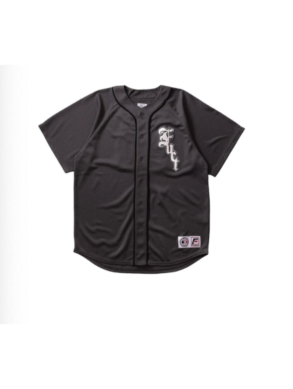 Fuct Chenille Applique Baseball Jersey Charcoal • L